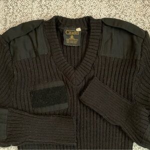 Citadel Jet Black Pure Wool Sweater